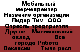 Мобильный мерчендайзер › Название организации ­ Лидер Тим, ООО › Отрасль предприятия ­ Другое › Минимальный оклад ­ 44 000 - Все города Работа » Вакансии   . Тыва респ.,Ак-Довурак г.